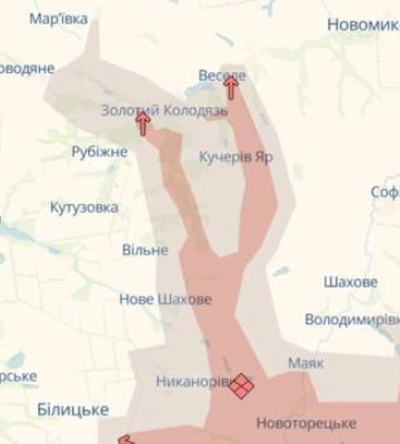 Россияне прорвались к двум селам неподалеку Доброполья: обновление карты DeepState