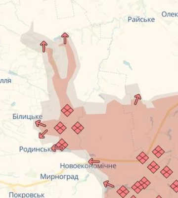 DeepState: войска РФ активно продвигаются возле Доброполья на Донетчине