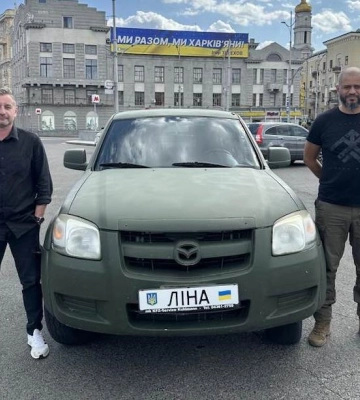 Автомобіль від Ліни Костенко отримала харківська бригада «Хартія» 