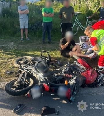 У Луцькому районі зіткнулися мотоцикли, травмувалися двоє чоловіків