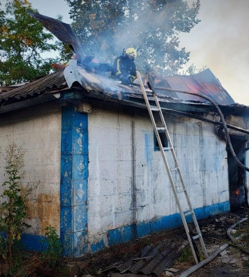 Гралися сірниками: на Черкащині горів будинок (ФОТО, ВІДЕО)