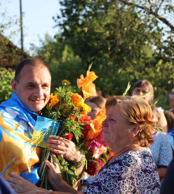 На Волині зустріли звільненого з російського полону Захисника Сергія Тимошука