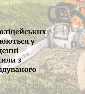На Чернігівщині двох поліцейських підозрюють у крадіжці бензопили з переслідуваного авто, водій якого втік