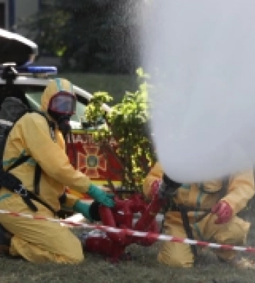 Луцькі рятувальники відпрацювали дії на випадок хімічної загрози