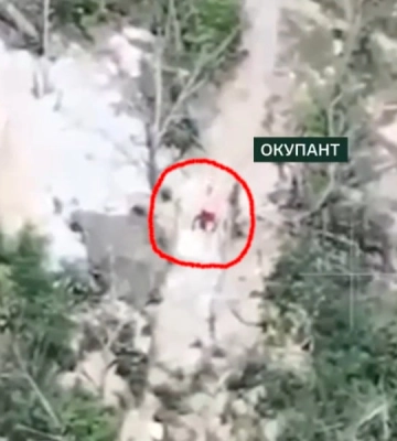 Прикордонники «піддали жару» засмагаючому окупанту на Вовчанському напрямку
