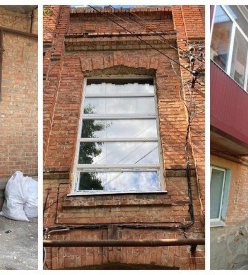 У Полтаві триває заміна вікон у будинках, пошкоджених весняним обстрілом