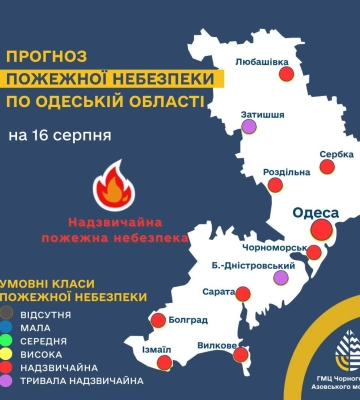 Якою буде погода в Одесі та області 16 серпня