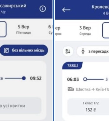 «Укрзалізниця» відмінила продаж квитків на ранковий потяг Шостка – Київ для конотопців