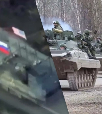 Россияне штурмуют Запорожье с флагом США (ВИДЕО)