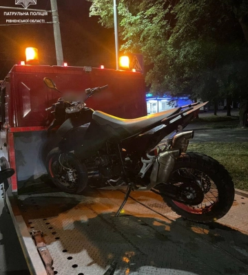 У Рівному патрульні знайшли мотоцикл із пошкодженим VIN-кодом