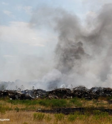 Масштабну пожежу сміттєзвалище під Миколаєвом ліквідовано