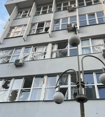 У Львові вибухова хвиля пошкодила приміщення судів