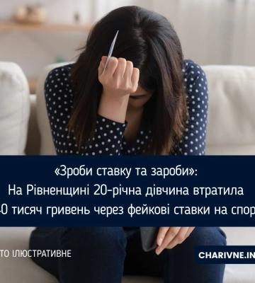 Дівчина втратила майже 40 тисяч гривень через ставки на спорт