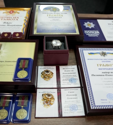 З нагоди 34-ї річниці Незалежності України поліцейських Рівненщини відзначили