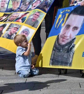 В Киеве состоялась акция семей воинов, пропавших во время боев в Донецкой области