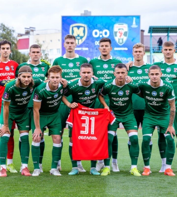 Игроки Оболони перед кубковым матчем поддержали травмированного партнера