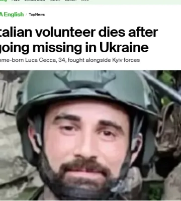У Донецькій області загинув доброволець з Італії, який воював на боці Сил оборони