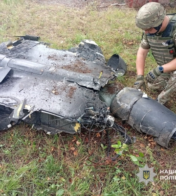 Збитий російський ударний безпілотник із нерозірваною бойовою частиною виявили на Чернігівщині