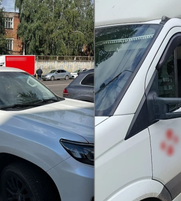 У Сумах водій «Тойоти» зіткнувся із поштовою автівкою і поїхав далі