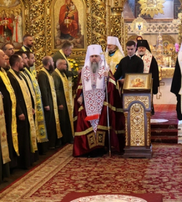 Епіфаній освятив бригадну ікону для новокалинівських авіаторів