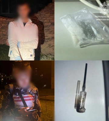 У Рівному під час патрулювання поліцейські виявили у двох чоловіків наркотики
