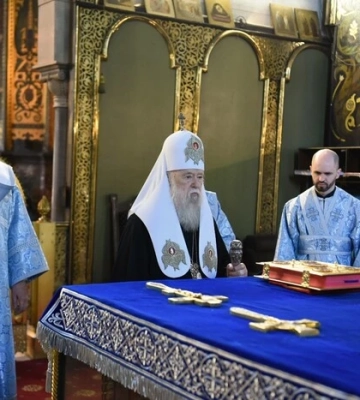 Патріарх Філарет долучився до богослужінь на свято Успіння