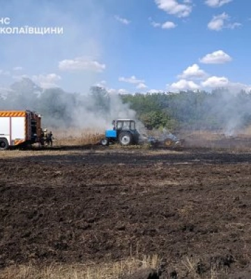 28 серпня та в ніч проти 29 на Миколаївщині виникло 19 пожеж