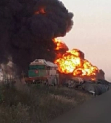 ЗСУ знищили ворожий потяг з пальним на окупованому Запоріжжі