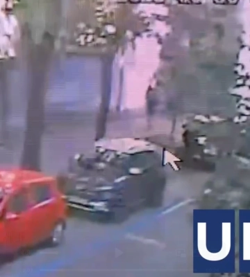 Был с сумкой Glovo, стрелял в спину: видео с места убийства Андрея Парубия
