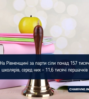 На Рівненщині за парти сіли понад 157 тисяч школярів, серед них – 11,6 тисячі першачків