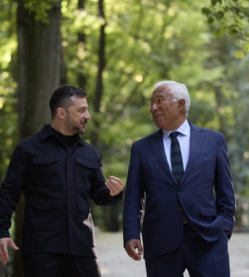 До Ужгорода приїхав президент Євроради Антоніу Кошта. Зеленський обговорив з ним участь України в програмах ЄС