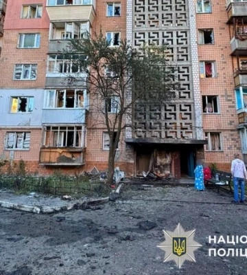 Внаслідок атаки дронів пошкоджена багатоповерхівка у Вишгородському районі 