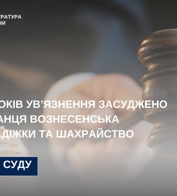 На Миколаївщині мешканця Вознесенська засуджено за крадіжки та шахрайство, - прокуратура