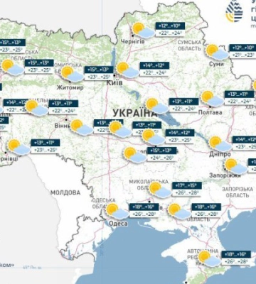 У неділю очікується тепла погода, короткочасні дощі лише на Закарпатті