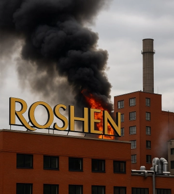 У Києві на Деміївській спалахнула пожежа на фабриці Roshen, відео