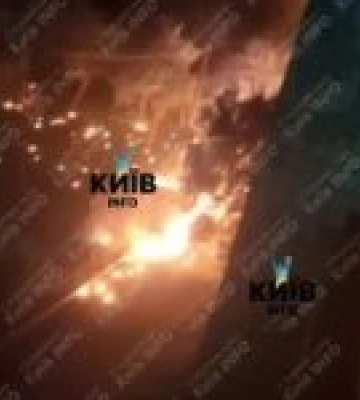 У Вишгороді виникла пожежа через уламки збитого БПЛА