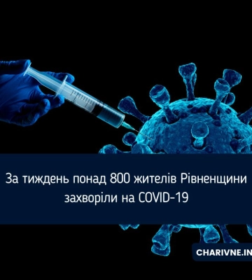 Понад 800 випадків "корони" зареєстрували на Рівненщині минулого тижня