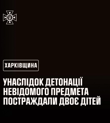 На Харківщині внаслідок вибуху гранати постраждали двоє дітей