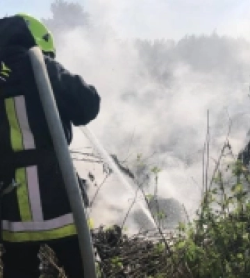 Поблизу села Гаруша горіла суха трава