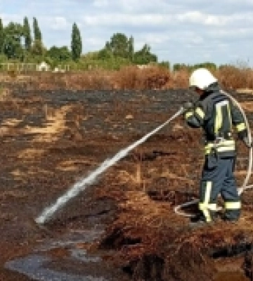 Біля села Вітоніж рятувальники ліквідували пожежу торфу. ФОТО