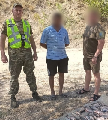 В Ізмаїльському районі на озері Ялпуг затримали рибалку, який займався браконьєрством
