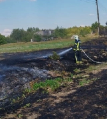 В Ольганівці сталась пожежа – горіла суха трава