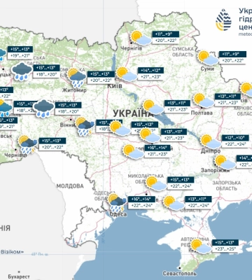 В найближчі дві доби на заході України очікуються дощі, на решті території без опадів