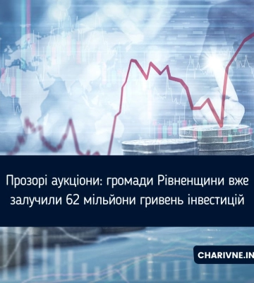 Громади Рівненщини заробили 62 млн грн завдяки онлайн-аукціонам
