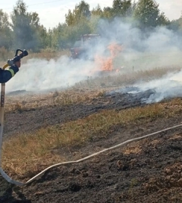 У трьох волинських селах – масштабні пожежі на полях 