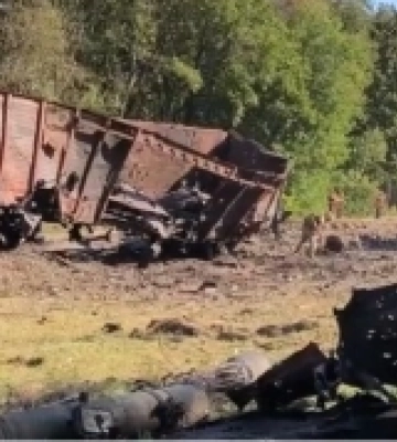 Спецслужби ліквідують наслідки детонації боєприпасів на Київщині, яка спричинила пошкодження залізниці. ВІДЕО