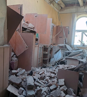 Російський БпЛА влучив у будівлю учбового закладу 