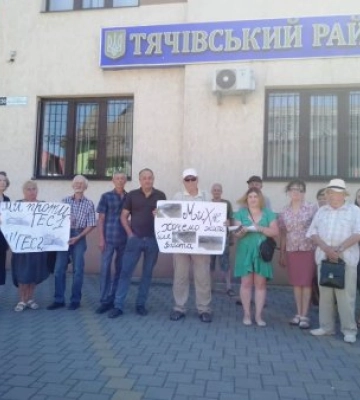 На Тячівщині люди знову протестують проти будівництва малої ГЕС