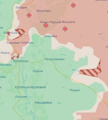 Російські війська просунулися під Куп'янськом – DeepState