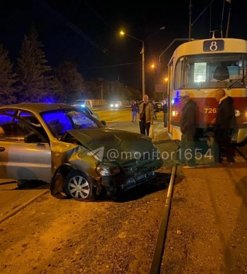 У Харкові зіштовхнулись легковики: п&amp;apos;ять людей постраждали, є затримка трамваю